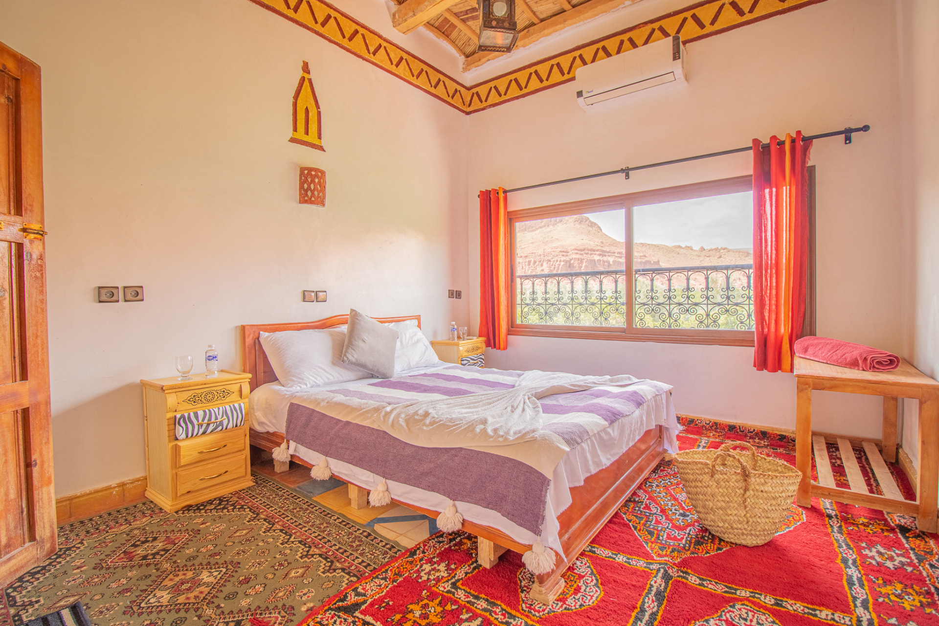 Double Room — Mountain View at Hotel Awayou Valée Rose in Boutghrar, Rose Valley